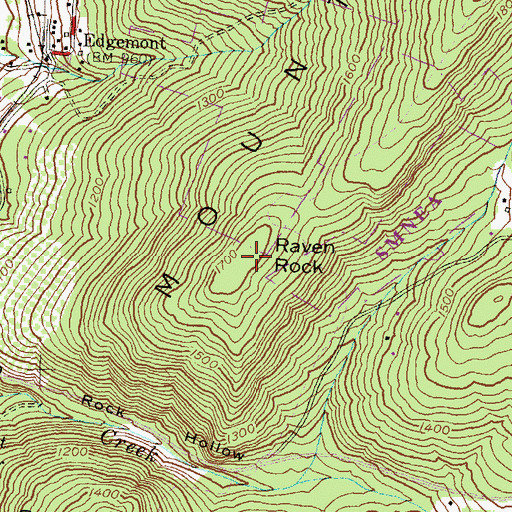 Topographic Map of Raven Rock, MD