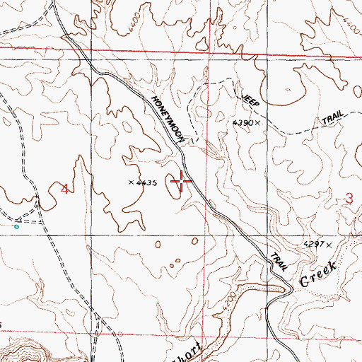 Topographic Map of Honeymoon Trail, AZ