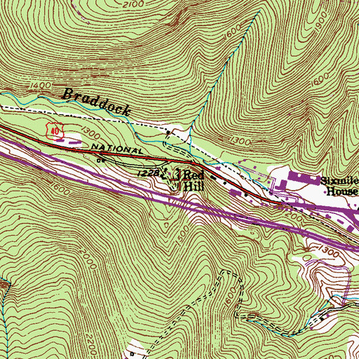 Topographic Map of Red Hill, MD