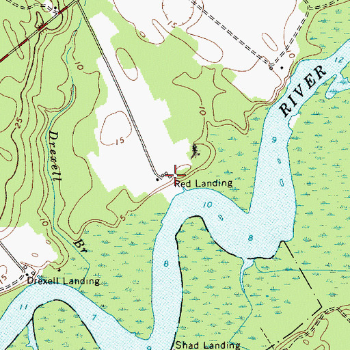 Topographic Map of Red Landing, MD