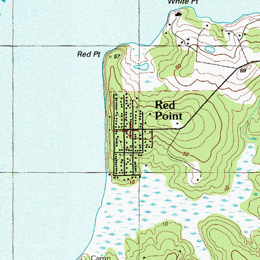 Topographic Map of Red Point, MD