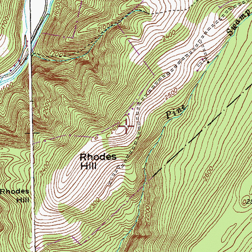 Topographic Map of Rhodes Hill, MD