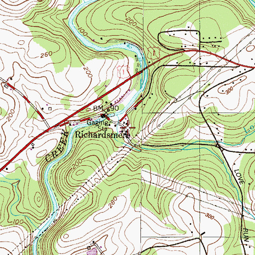 Topographic Map of Richardsmere, MD