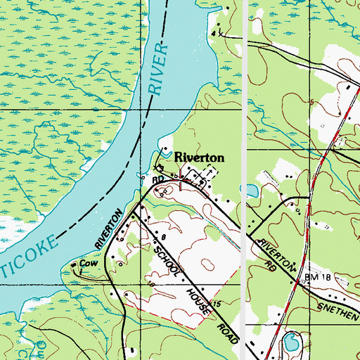 Topographic Map of Riverton, MD