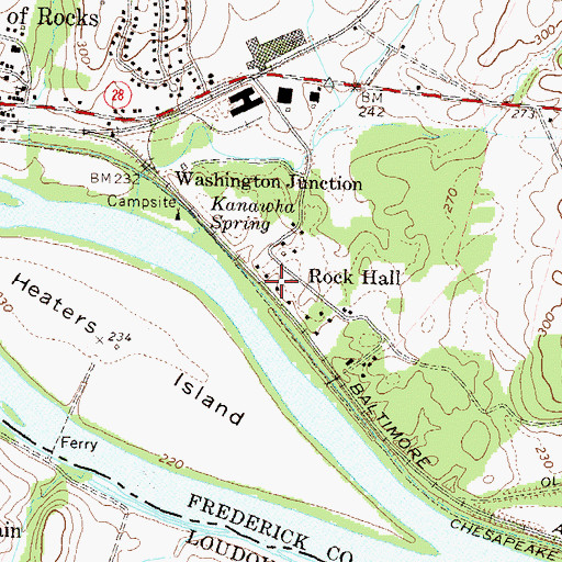 Topographic Map of Rock Hall, MD