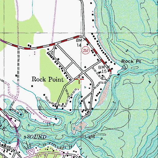 Topographic Map of Rock Point, MD
