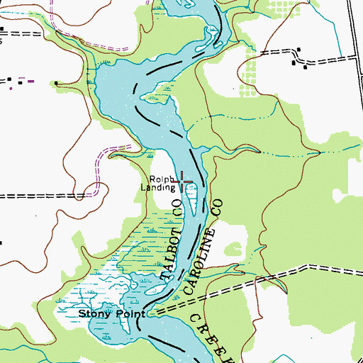 Topographic Map of Rolph Landing, MD