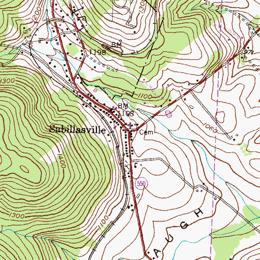Topographic Map of Sabillasville, MD