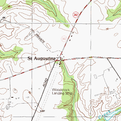 Topographic Map of Saint Augustine, MD