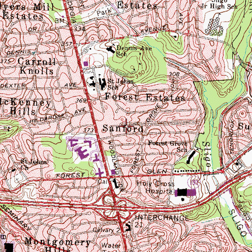 Topographic Map of Forestvale (historical), MD