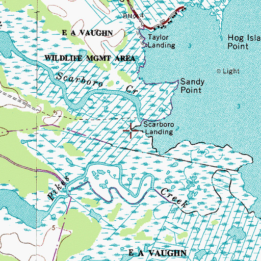 Topographic Map of Scarboro Landing, MD
