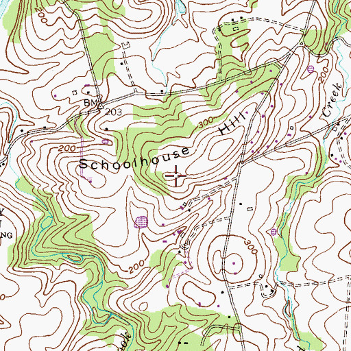 Topographic Map of Schoolhouse Hill, MD