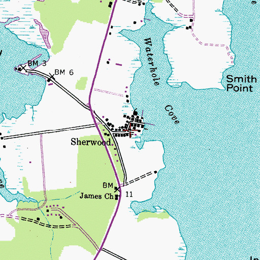 Topographic Map of Sherwood, MD