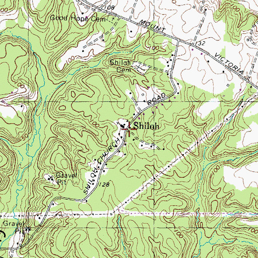 Topographic Map of Shiloh, MD