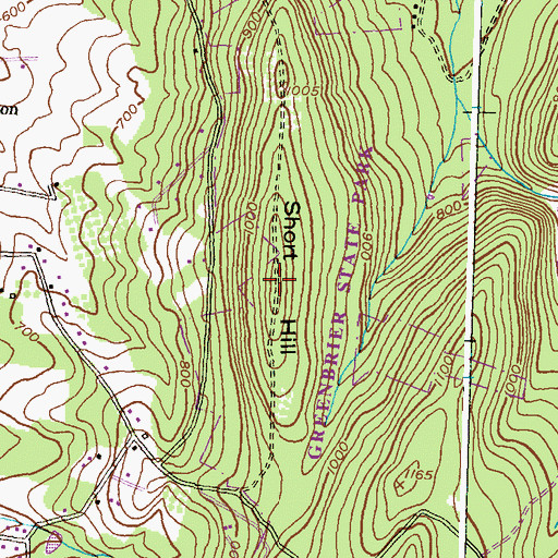 Topographic Map of Short Hill, MD