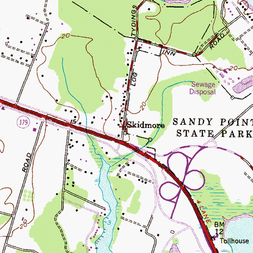 Topographic Map of Skidmore, MD