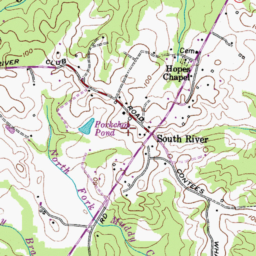 Topographic Map of South River, MD