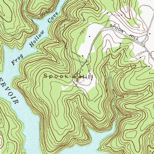 Topographic Map of Spook Hill, MD