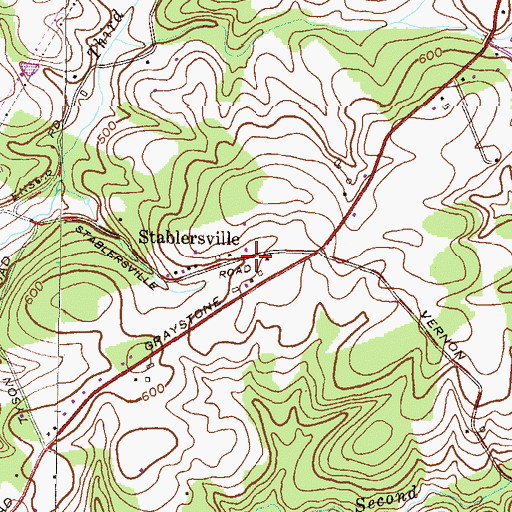 Topographic Map of Stablersville, MD