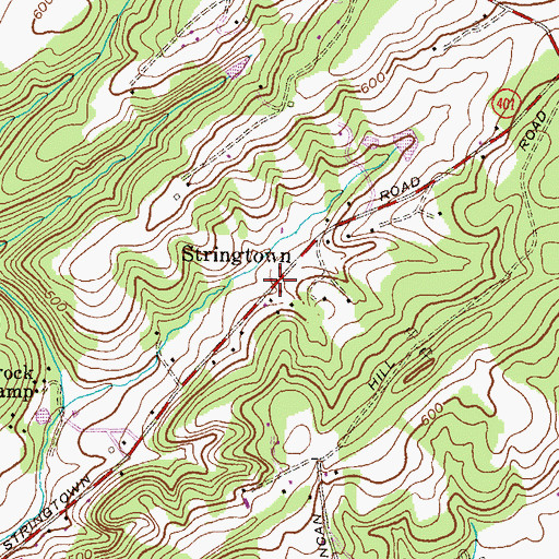 Topographic Map of Stringtown, MD