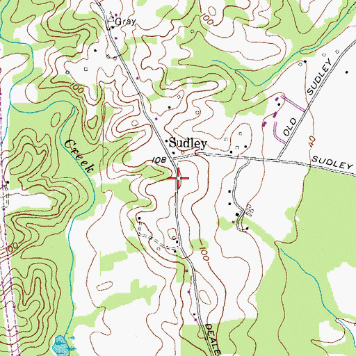 Topographic Map of Sudley, MD