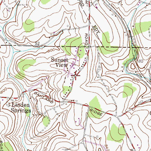 Topographic Map of Sunset View, MD