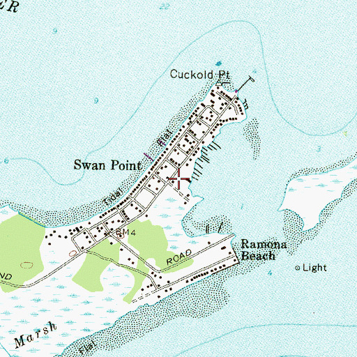 Topographic Map of Swan Point, MD
