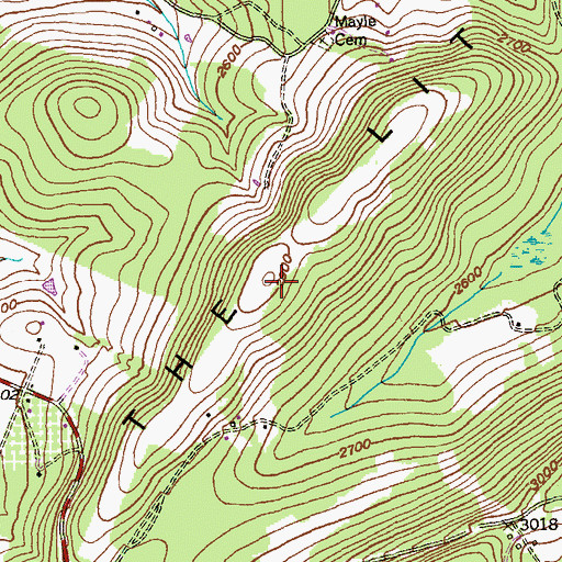Topographic Map of The Little Mountain, MD