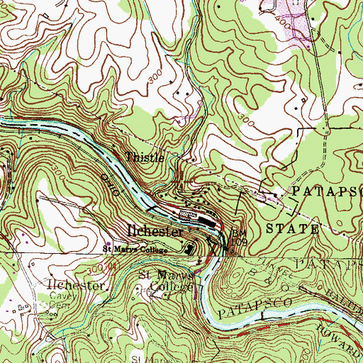 Topographic Map of Thistle, MD