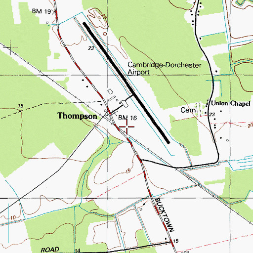 Topographic Map of Thompson, MD