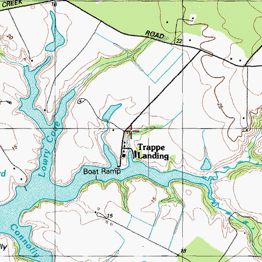 Topographic Map of Trappe Landing, MD