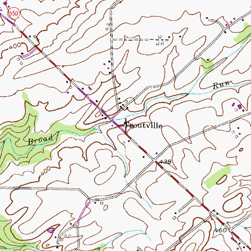 Topographic Map of Troutville, MD