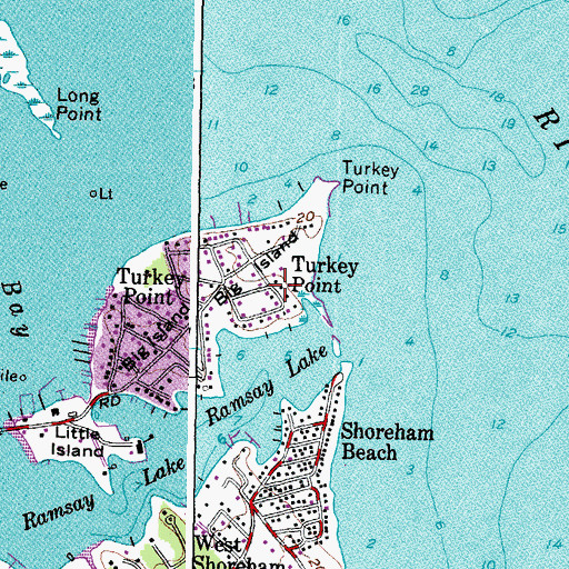 Topographic Map of Turkey Point, MD