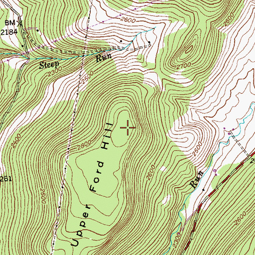 Topographic Map of Upper Ford Hill, MD