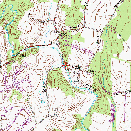 Topographic Map of Vale, MD