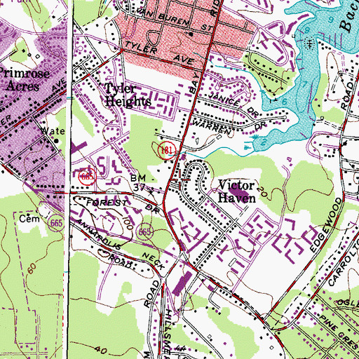 Topographic Map of Victor Haven, MD