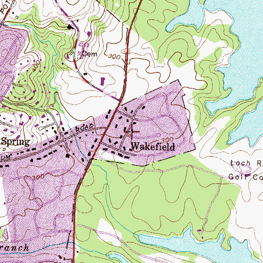 Topographic Map of Wakefield, MD