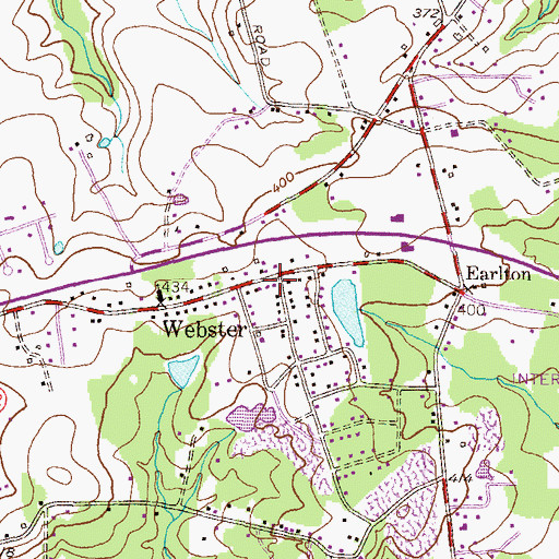 Topographic Map of Webster, MD