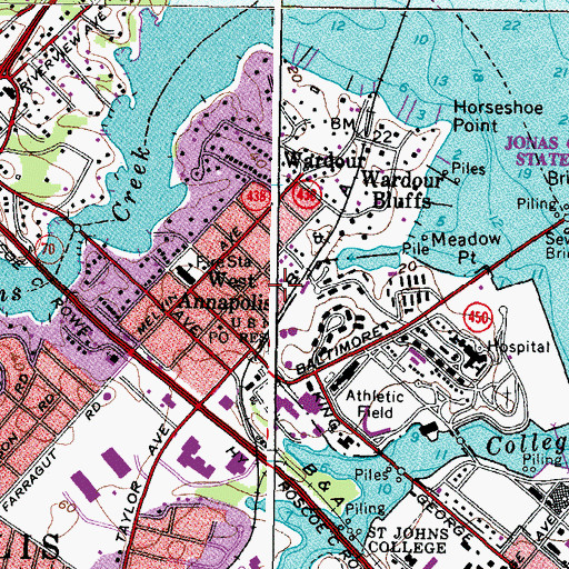 Topographic Map of West Annapolis, MD