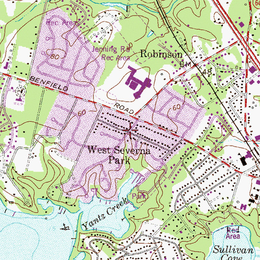 Topographic Map of West Severna Park, MD