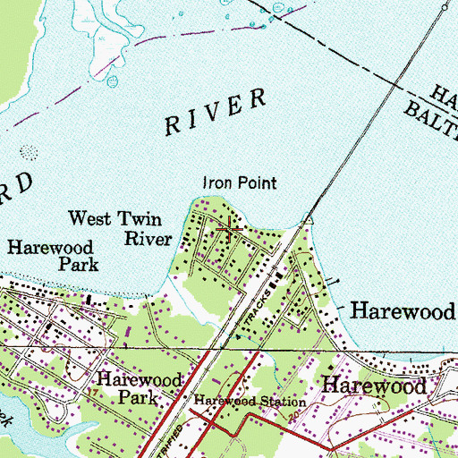 Topographic Map of West Twin River, MD