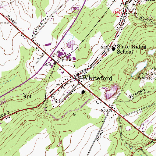 Topographic Map of Whiteford, MD