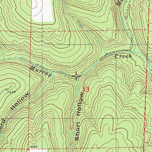 Topographic Map of Short Hollow, AR