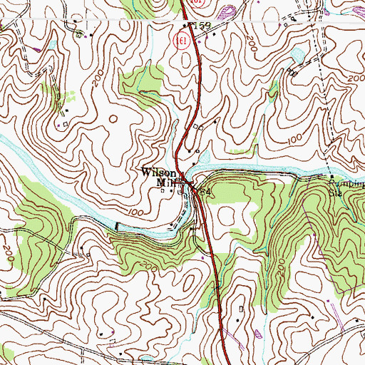 Topographic Map of Wilson Mill, MD