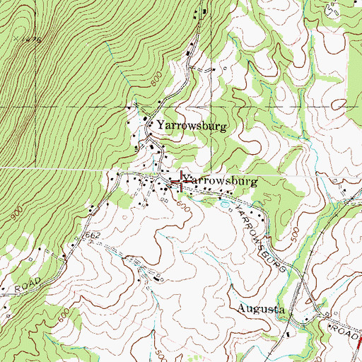 Topographic Map of Yarrowsburg, MD