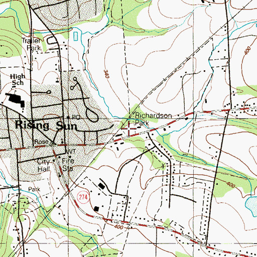 Topographic Map of Richardson Park, MD