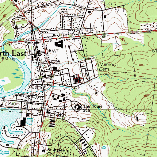 Topographic Map of Thomas Avenue School (historical), MD