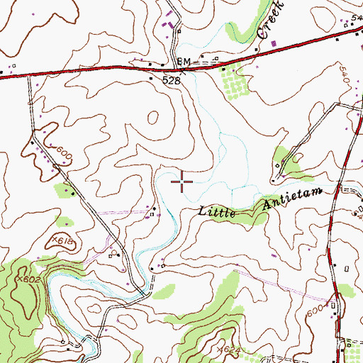 Topographic Map of Little Antietam Creek, MD