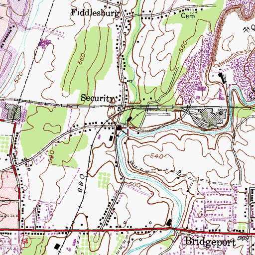 Topographic Map of Marsh Run, MD