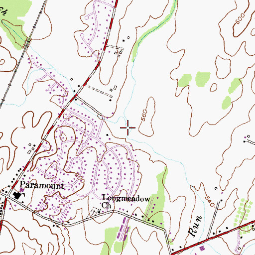 Topographic Map of West Branch Marsh Run, MD